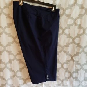 SALE 2/$12!  Kim Rogers Navy Capri Pants. 24 W